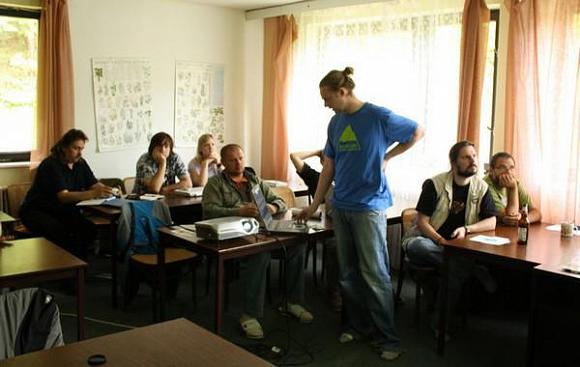 Audience and lecturer